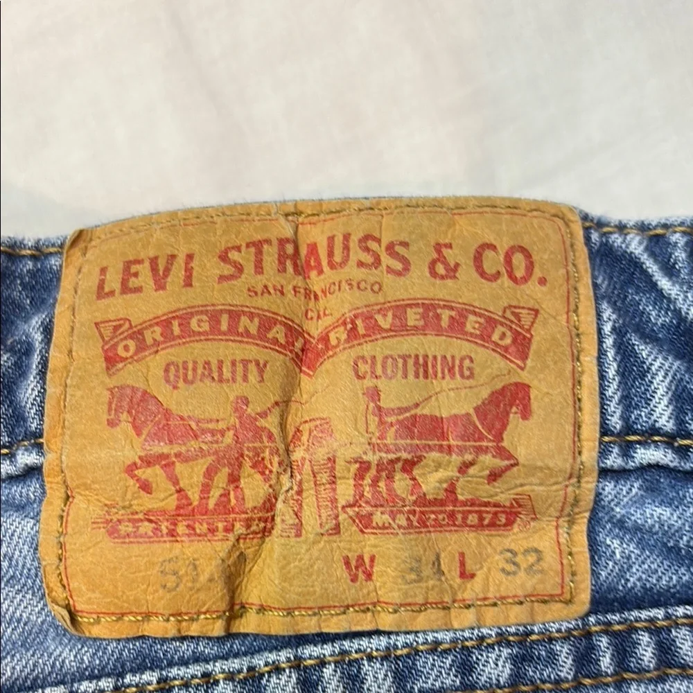 Levi's‎ 511 Slim Fit Jeans 34x32 Mens Blue Denim Vintage Wash Stretch Pants